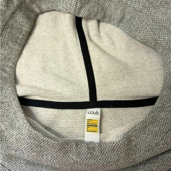 Lolë women's Mock Neck Cropped Pullover Terry Hoodie In Grey | Size Small - Picture 6 of 8